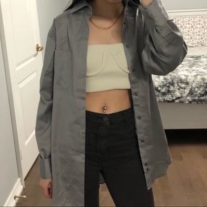 Grey Button Down